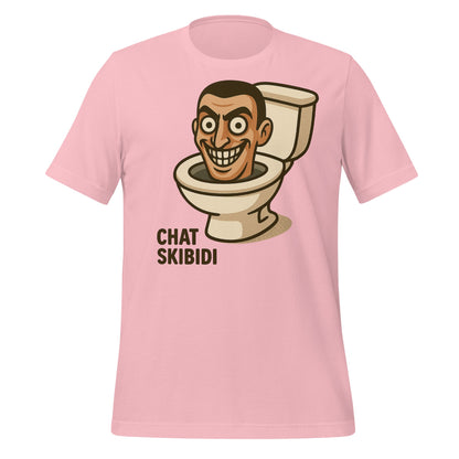Image of the AI Brainrot Character CHAT SKIBIDI T-Shirt (unisex) Pink / S.