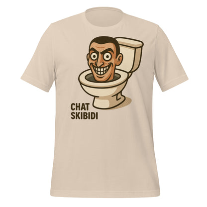 Image of the AI Brainrot Character CHAT SKIBIDI T-Shirt (unisex) Soft Cream / XS.