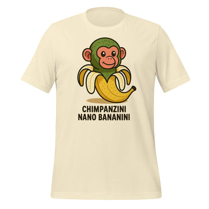 Image of the AI Brainrot Character CHIMPANZINI NANO BANANINI T-Shirt (unisex) Natural / M.