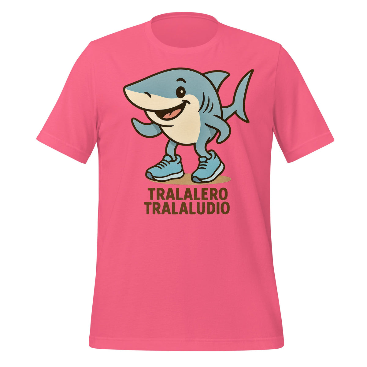 Image of the AI Brainrot Character TRALALERO TRALALUDIO T-Shirt Charity Pink / M.