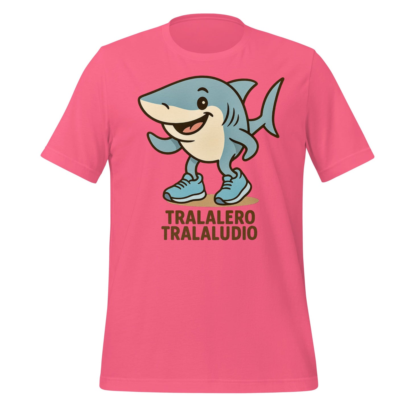 Image of the AI Brainrot Character TRALALERO TRALALUDIO T-Shirt Charity Pink / M.