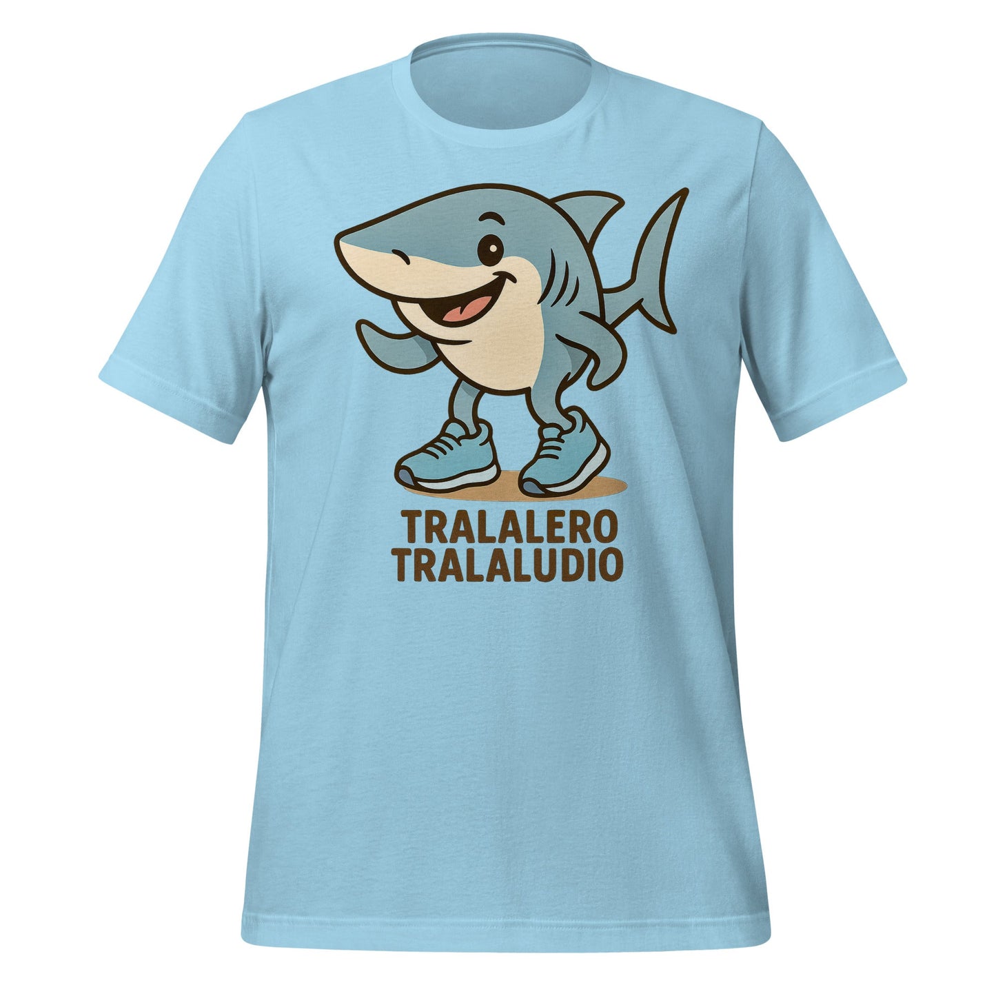 Image of the AI Brainrot Character TRALALERO TRALALUDIO T-Shirt Ocean Blue / M.