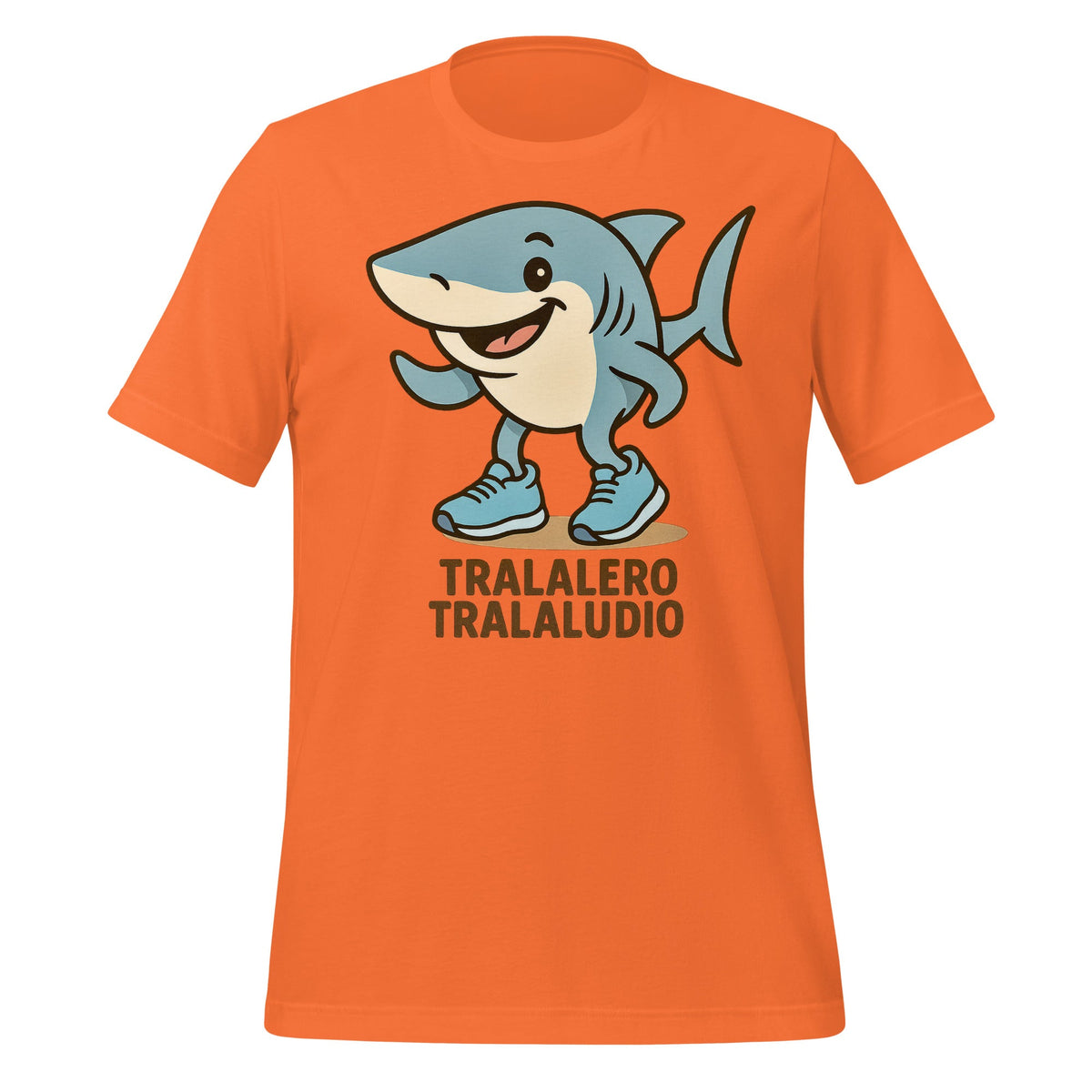 Image of the AI Brainrot Character TRALALERO TRALALUDIO T-Shirt Orange / M.
