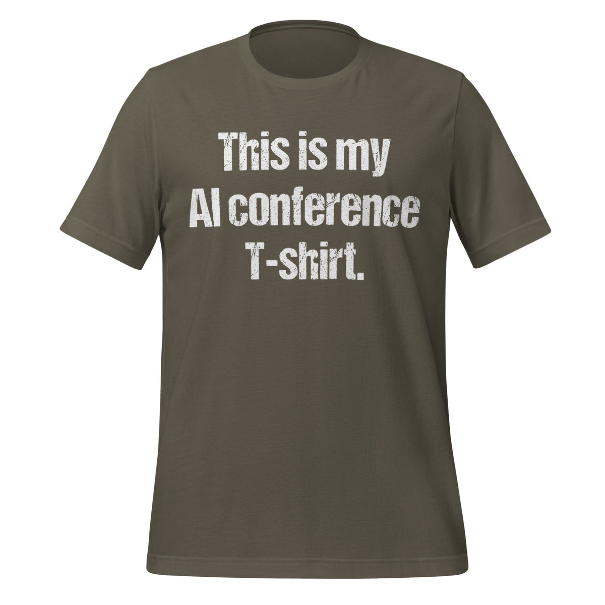Mockup image of the AI Conference T Shirt (unisex) Army / M.