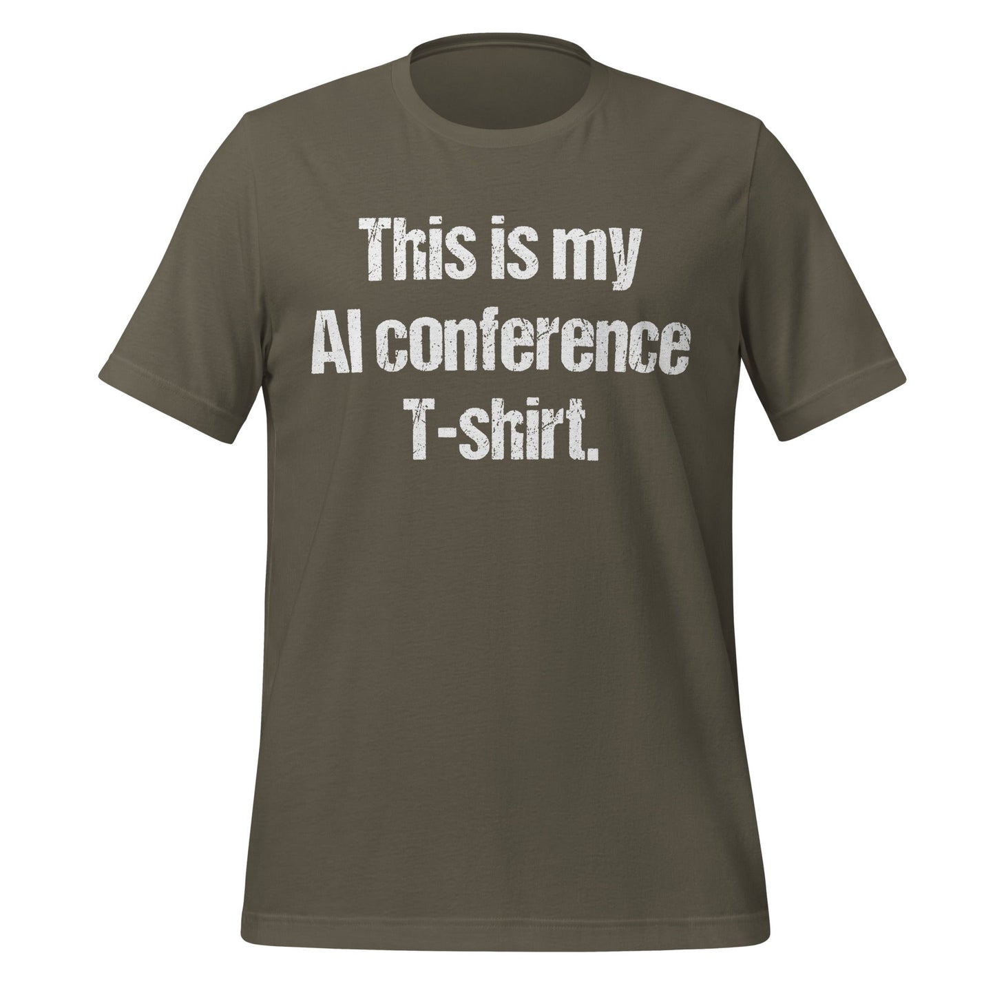 Mockup image of the AI Conference T Shirt (unisex) Army / M.