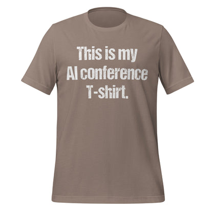 Mockup image of the AI Conference T Shirt (unisex) Pebble / M.