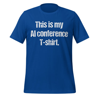 Mockup image of the AI Conference T Shirt (unisex) True Royal / M.