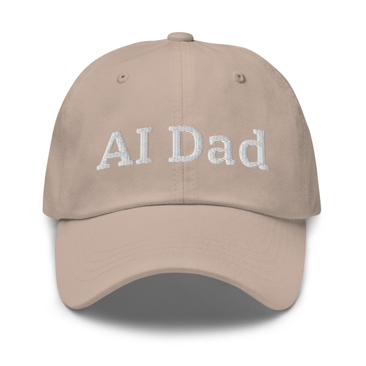 Product mockup photo of the AI Dad Cap Stone.