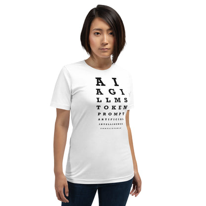 Image of the AI Eye Sight Test T-Shirt (unisex).