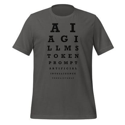 Image of the AI Eye Sight Test T-Shirt (unisex) Asphalt / M.