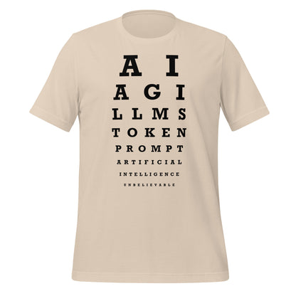 Image of the AI Eye Sight Test T-Shirt (unisex) Soft Cream / M.