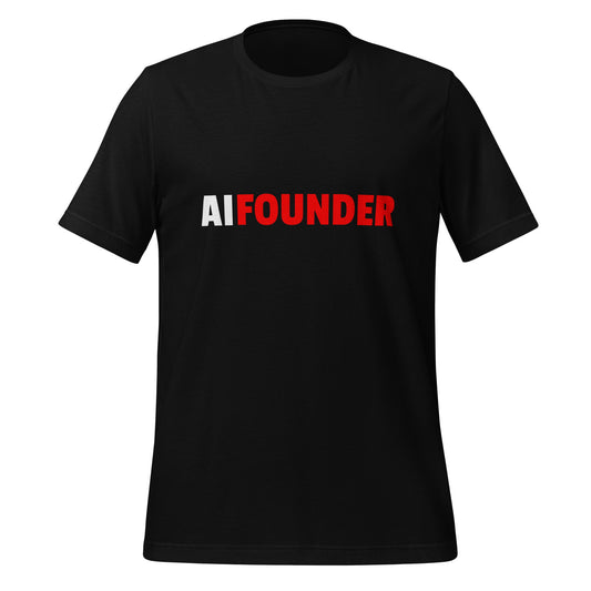 Product mockup photo of the AI FOUNDER T Shirt (unisex) Black / M.