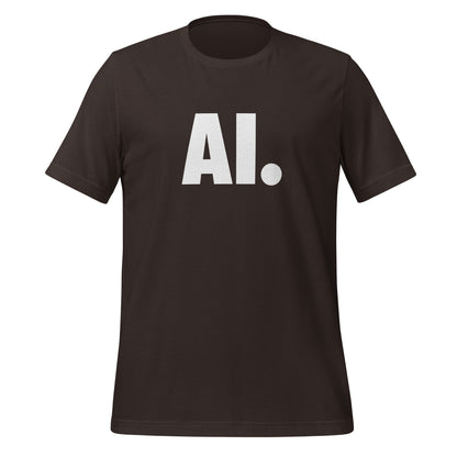 Product mockup photo of the AI Full Stop T Shirt (unisex) Brown / M.
