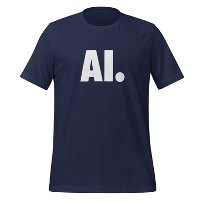Product mockup photo of the AI Full Stop T Shirt (unisex) Navy / M.