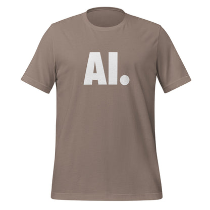 Product mockup photo of the AI Full Stop T Shirt (unisex) Pebble / M.