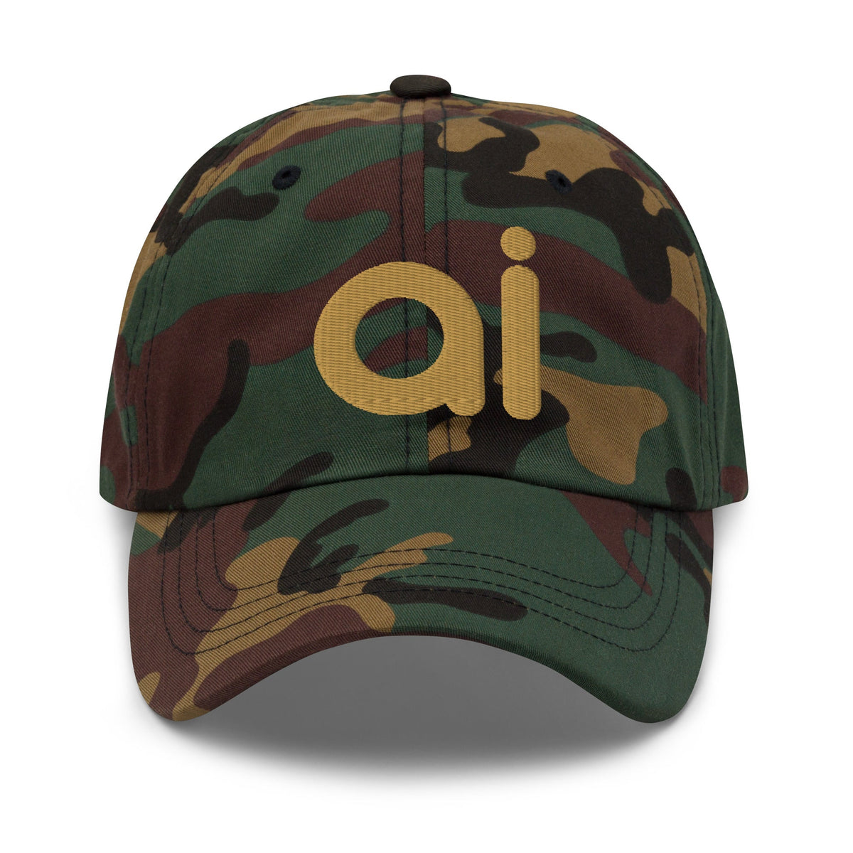 Image of the ai Gold Cap Green Camo.