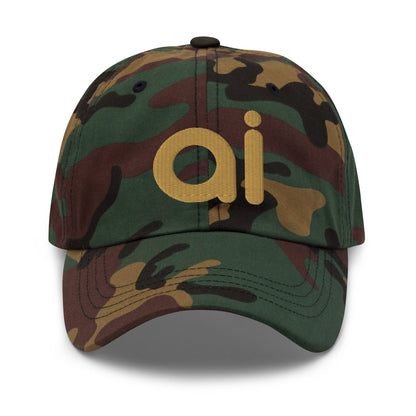 Image of the ai Gold Cap Green Camo.