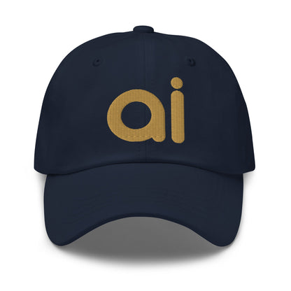 Image of the ai Gold Cap Navy.