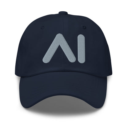 Image of the AI Gray Logo Cap Navy.