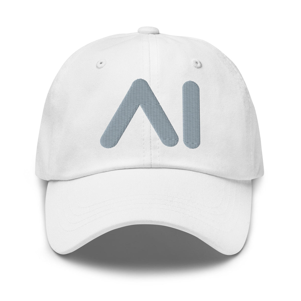 Image of the AI Gray Logo Cap White.
