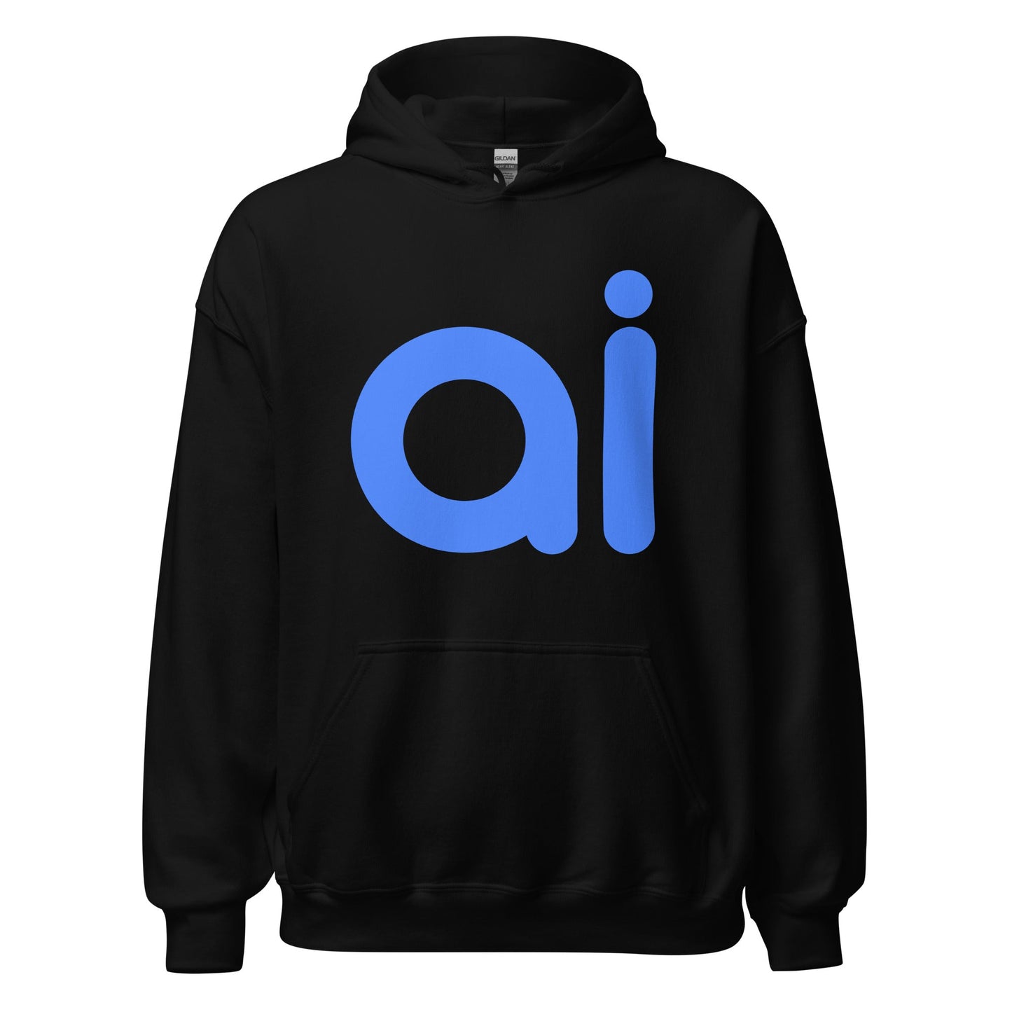 Product mockup photo of the ai Hoodie (unisex) Black / M.