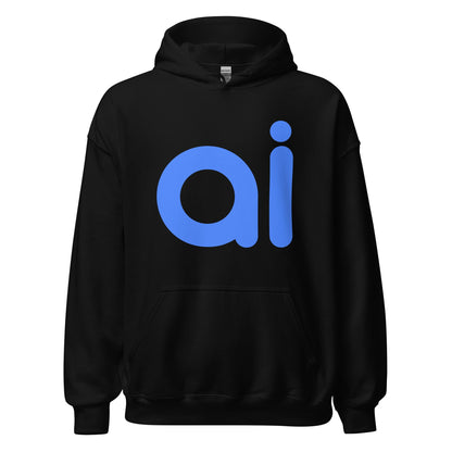 Product mockup photo of the ai Hoodie (unisex) Black / M.