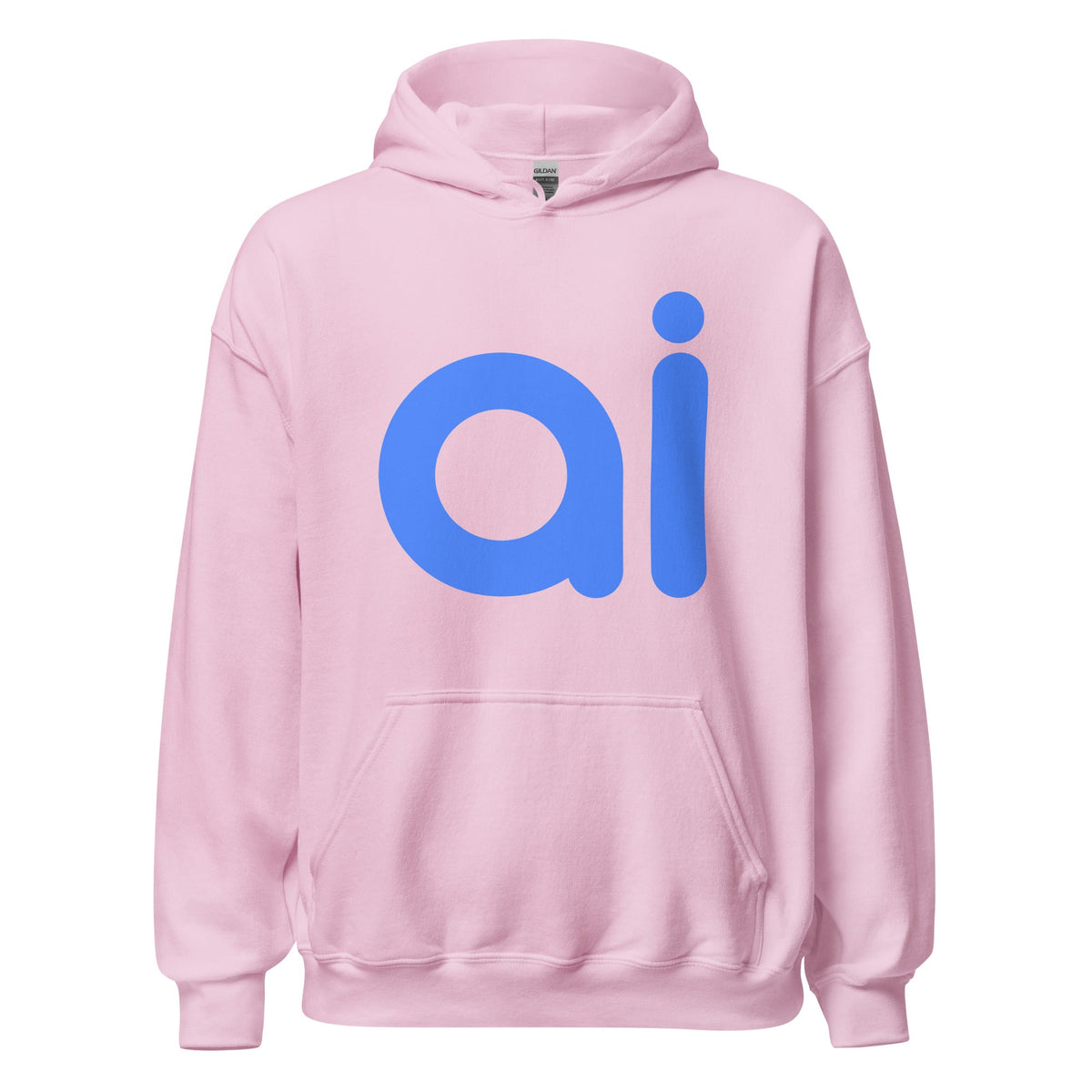 Product mockup photo of the ai Hoodie (unisex) Light Pink / M.