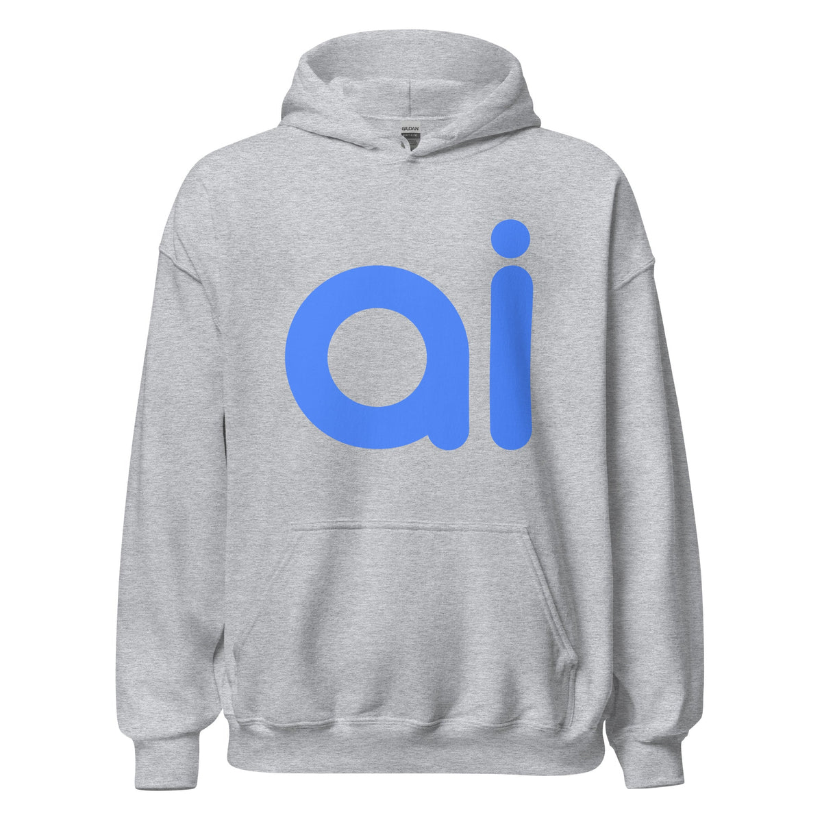 Product mockup photo of the ai Hoodie (unisex) Sport Grey / M.