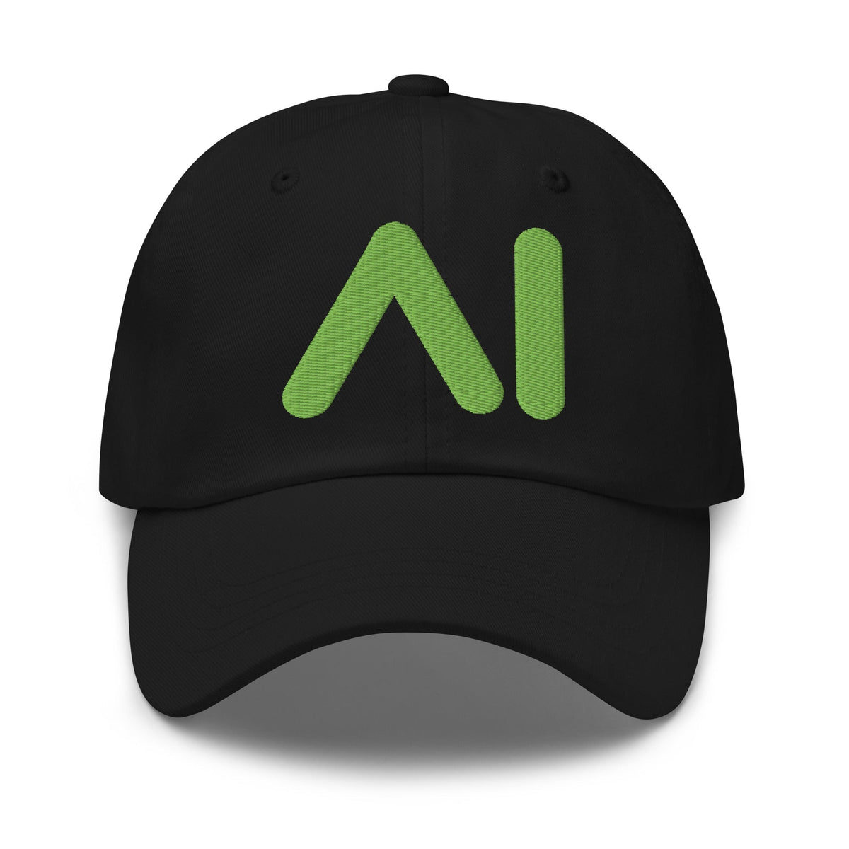 Image of the AI Light Green Logo Cap Black.