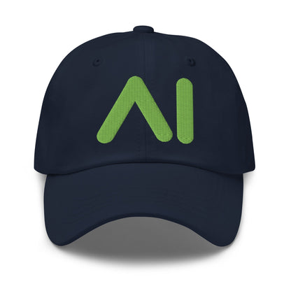 Image of the AI Light Green Logo Cap Navy.