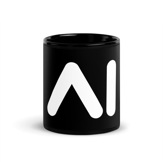 AI Logo Black Glossy Mug - AI Store