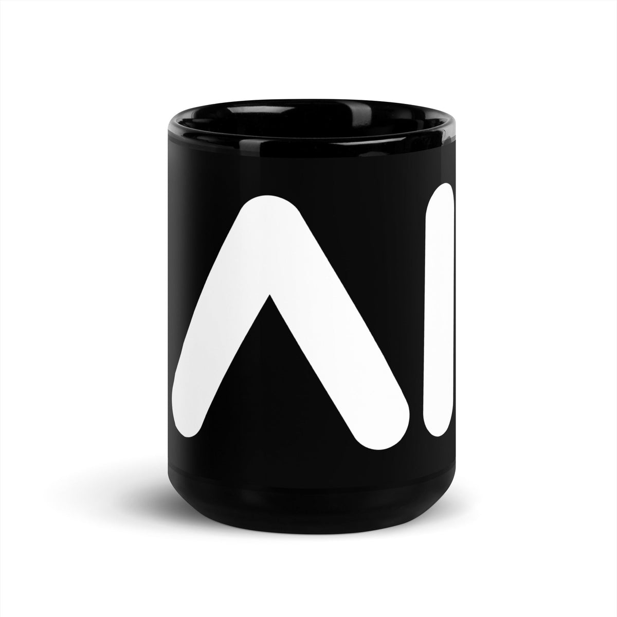 Image of the AI Logo Black Glossy Mug 15 oz.