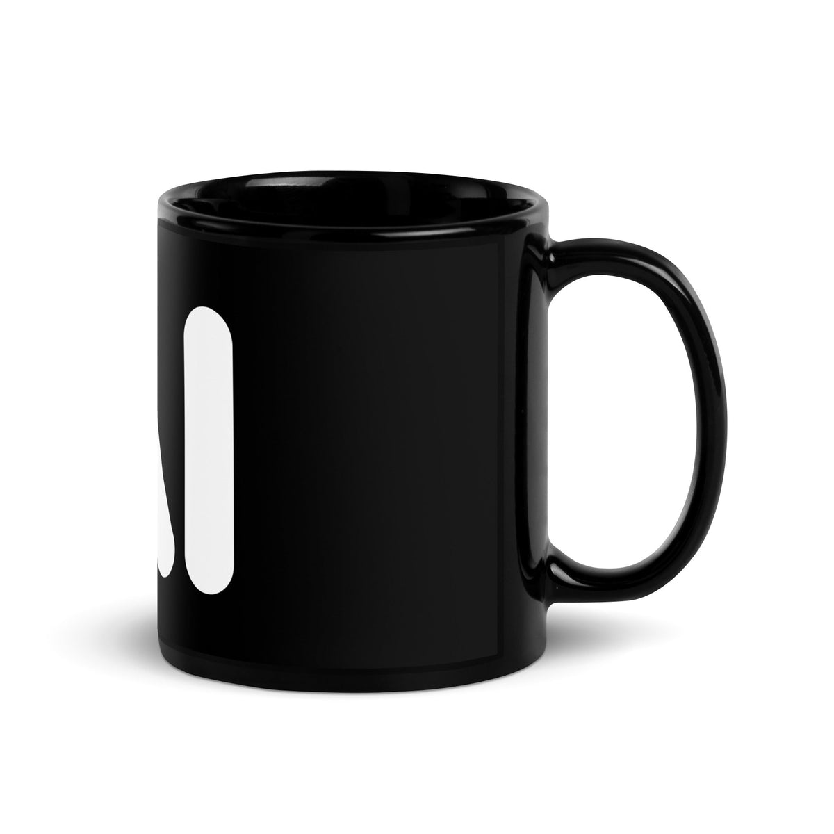 Image of the AI Logo Black Glossy Mug.