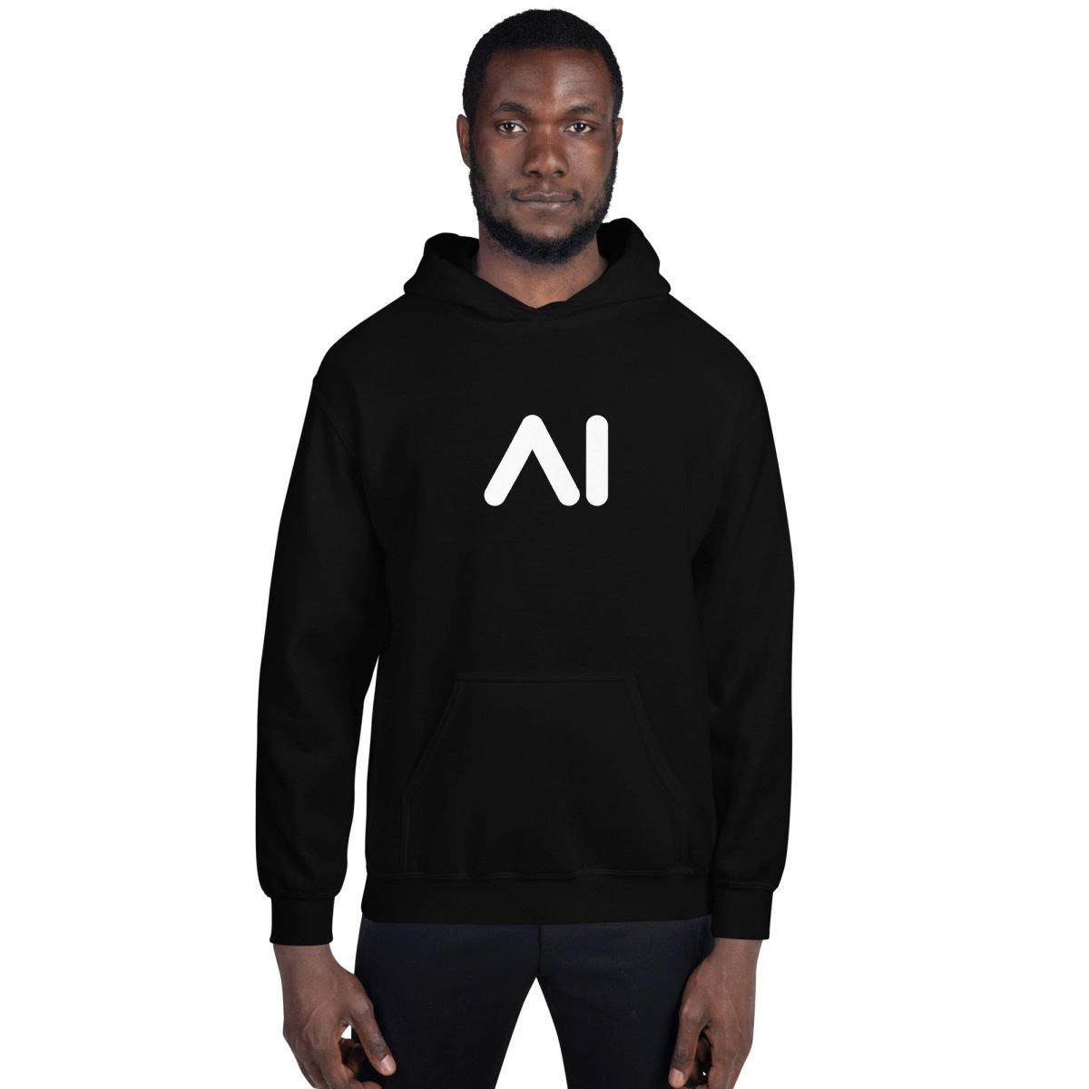 Product mockup photo of the AI Logo Hoodie 2 (unisex).