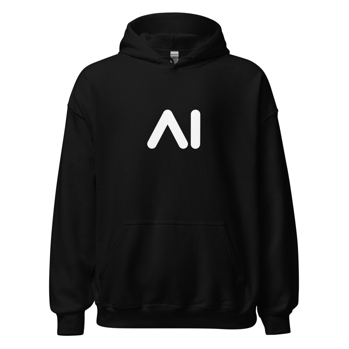 Product mockup photo of the AI Logo Hoodie 2 (unisex) Black / M.