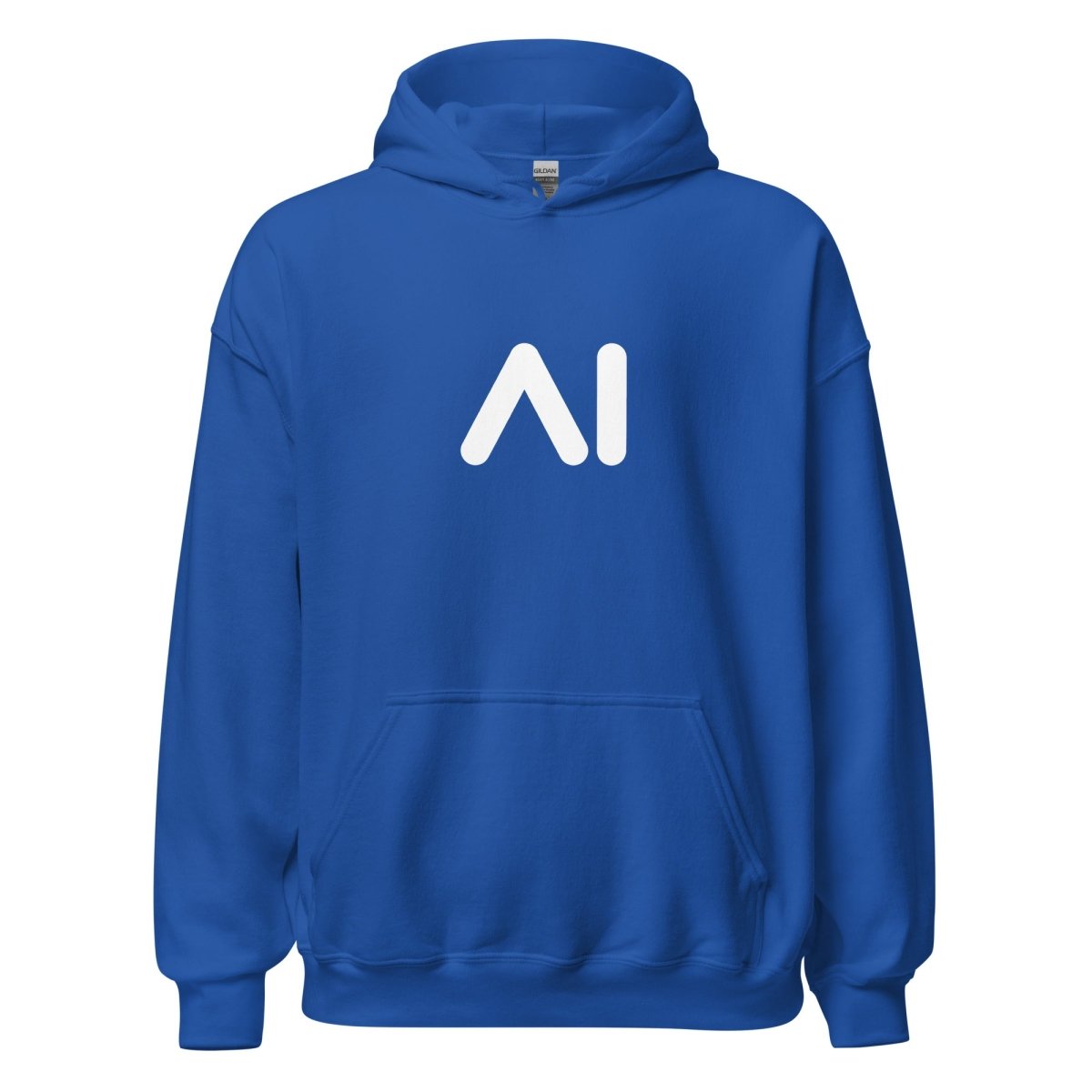 Product mockup photo of the AI Logo Hoodie 2 (unisex) Royal / M.