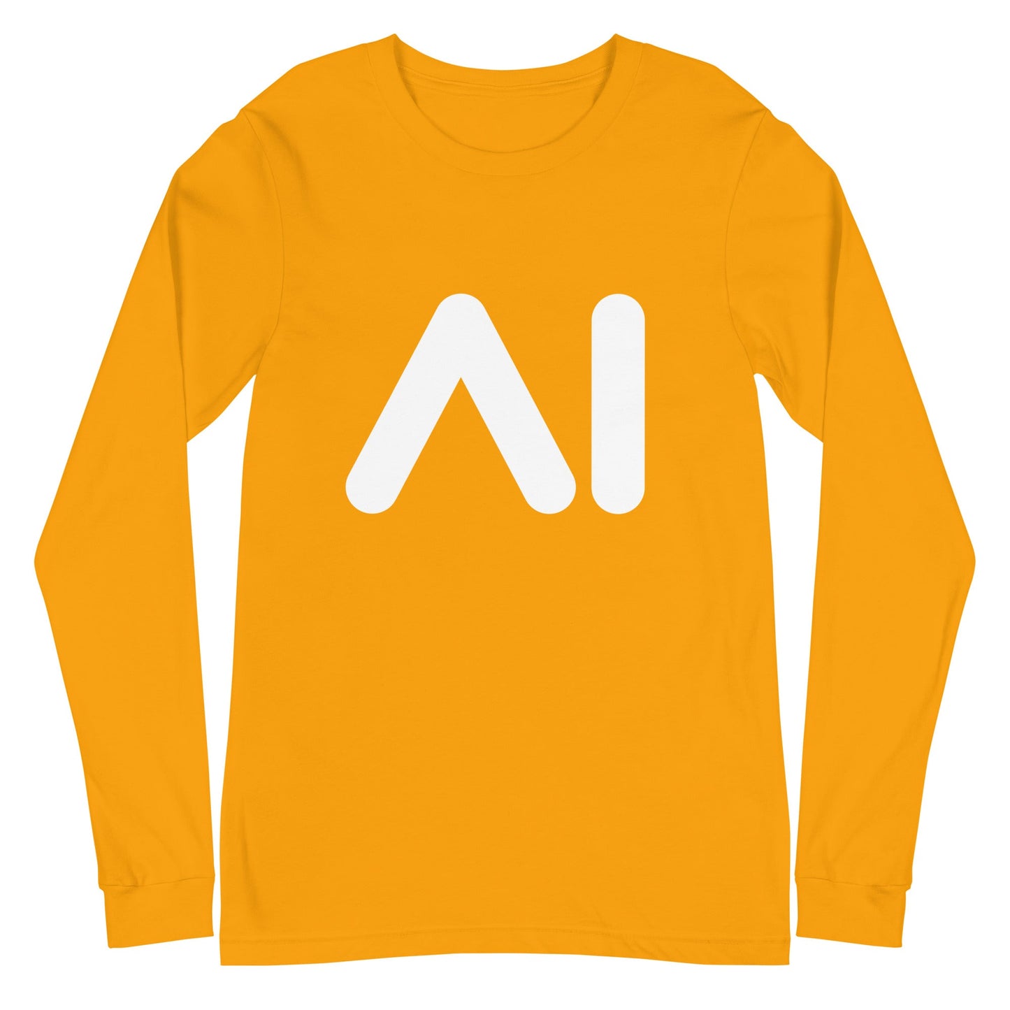 Image of the AI Logo Long Sleeve T-Shirt (unisex) Gold / M.