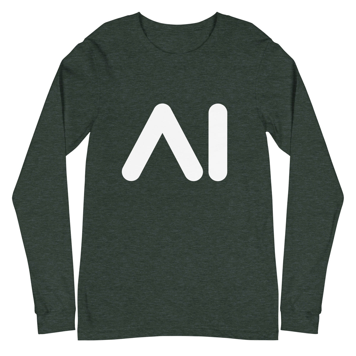 Image of the AI Logo Long Sleeve T-Shirt (unisex) Heather Forest / M.