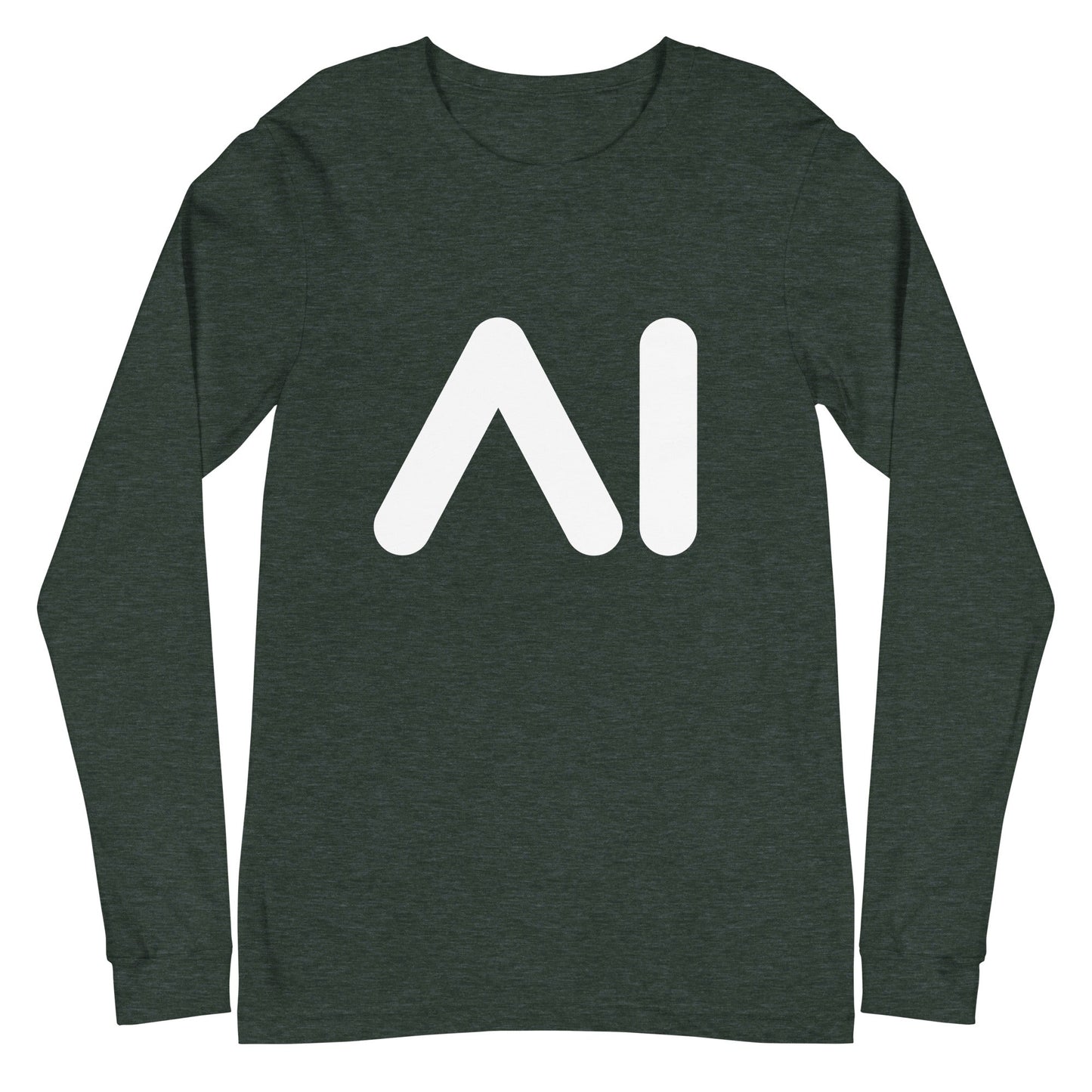Image of the AI Logo Long Sleeve T-Shirt (unisex) Heather Forest / M.