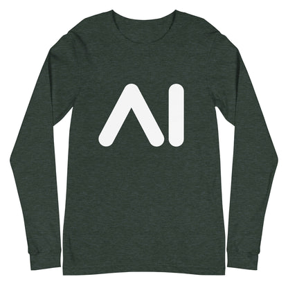 Image of the AI Logo Long Sleeve T-Shirt (unisex) Heather Forest / M.