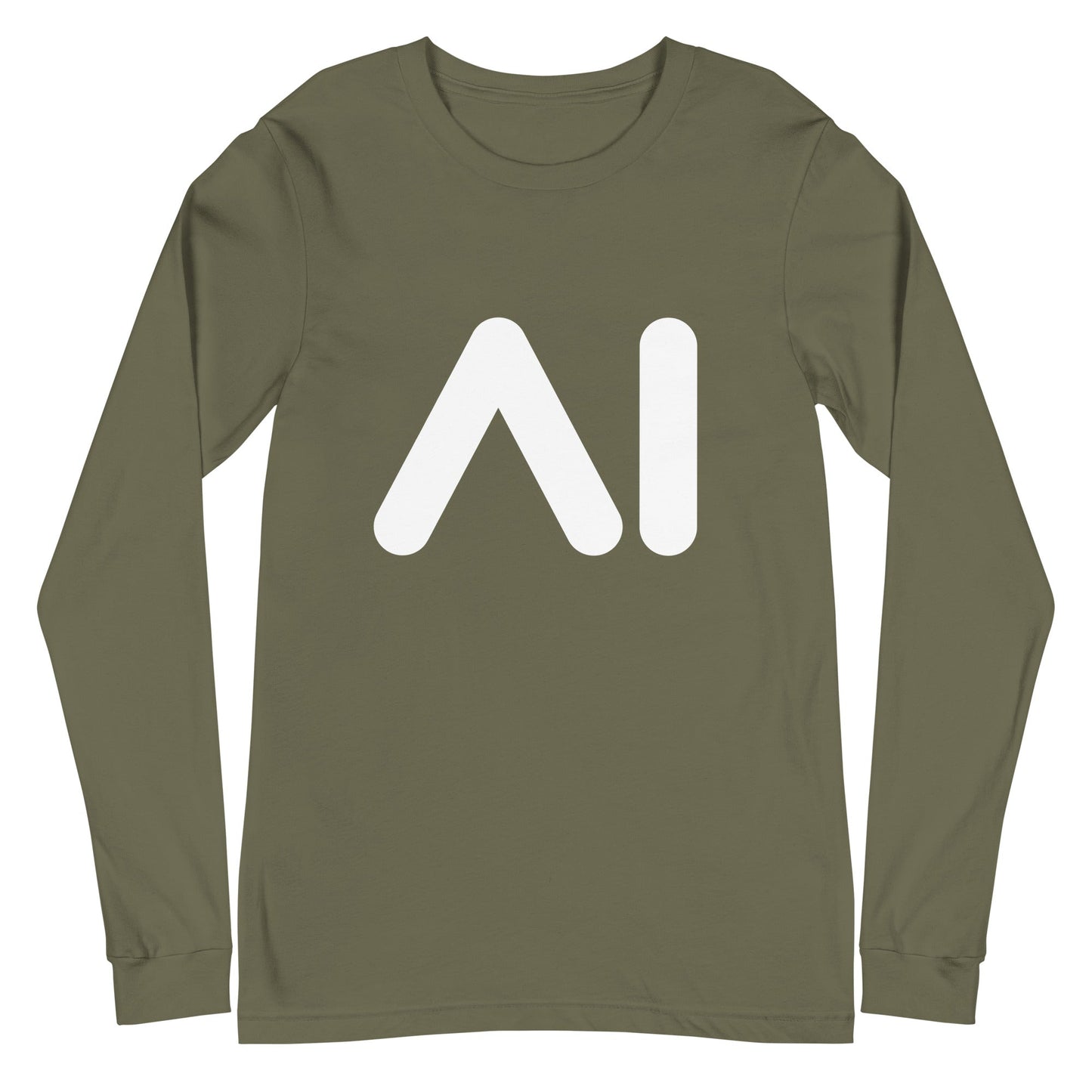 Image of the AI Logo Long Sleeve T-Shirt (unisex) Military Green / M.