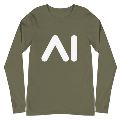 Image of the AI Logo Long Sleeve T-Shirt (unisex) Military Green / M.