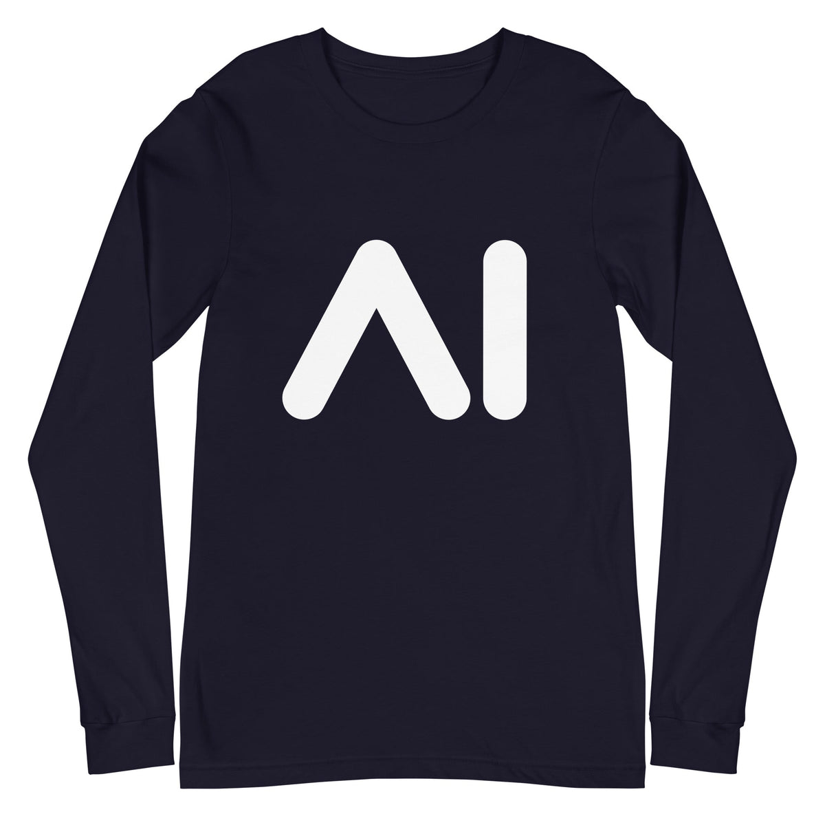Image of the AI Logo Long Sleeve T-Shirt (unisex) Navy / M.