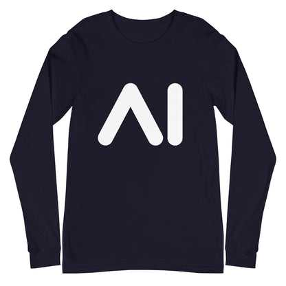 Image of the AI Logo Long Sleeve T-Shirt (unisex) Navy / M.