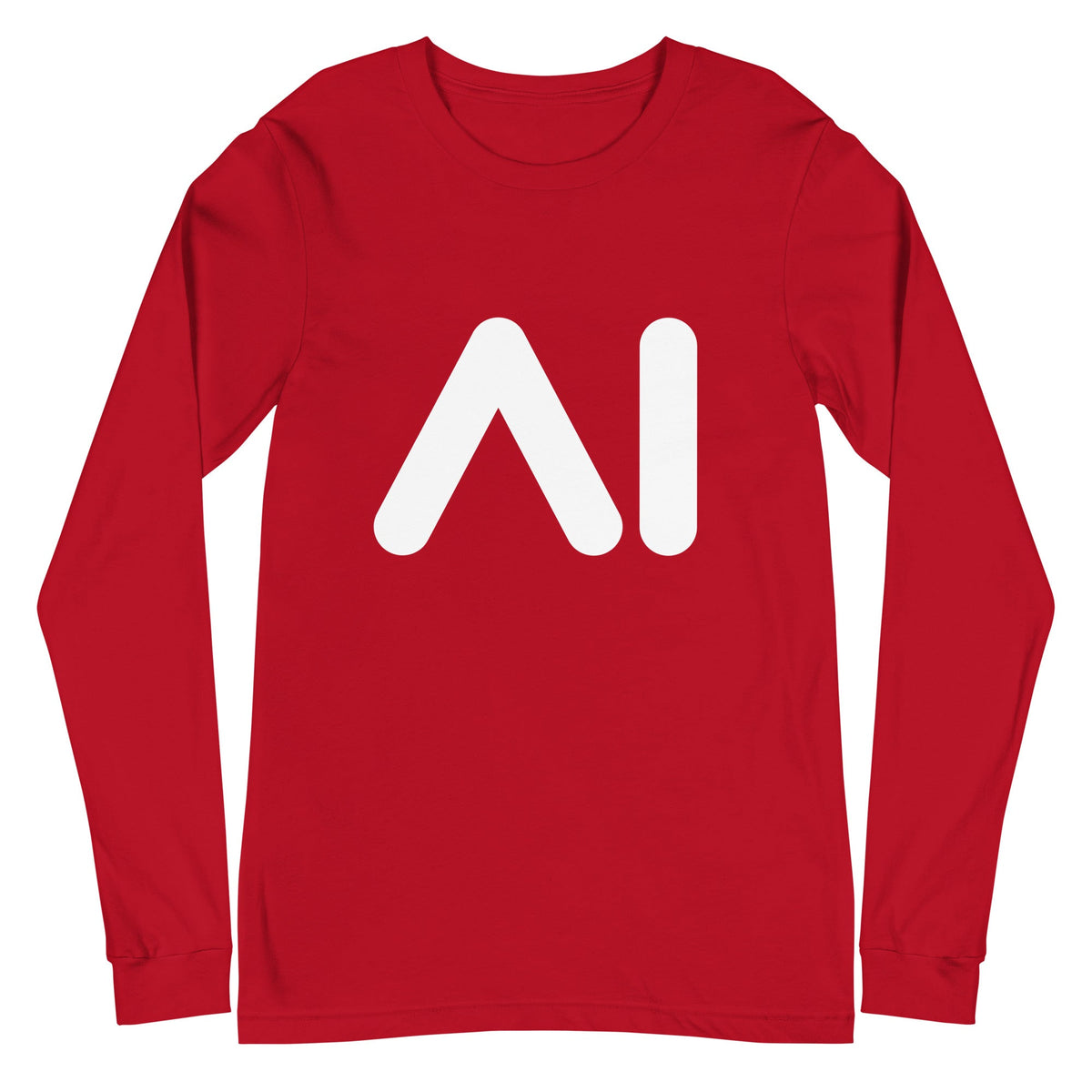 Image of the AI Logo Long Sleeve T-Shirt (unisex) Red / M.