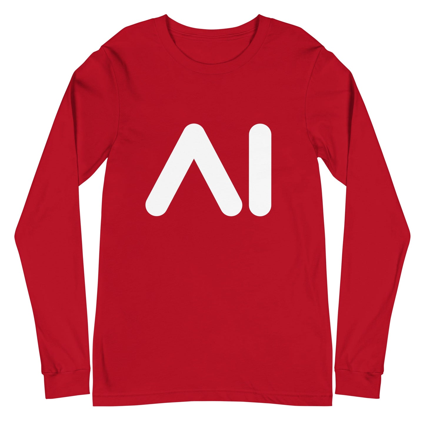 Image of the AI Logo Long Sleeve T-Shirt (unisex) Red / M.