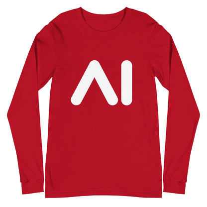 Image of the AI Logo Long Sleeve T-Shirt (unisex) Red / M.