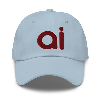 Image of the AI Maroon Cap Light Blue.