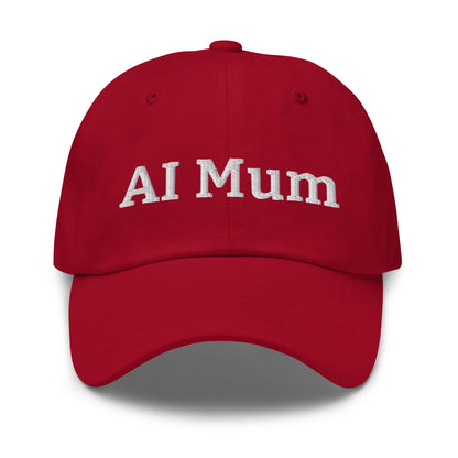Image of the AI Mum Cap Cranberry.