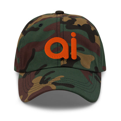 Image of the ai Orange Cap Green Camo.